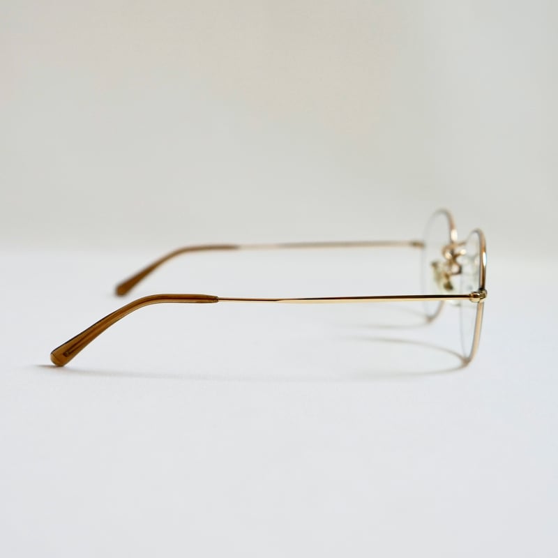 ALGHA ゴールド ラウンドフレーム メガネ アルガ ワークス Vintage 1960's Algha Works 12KTGF Side-Mount Eyeglasses [49-21