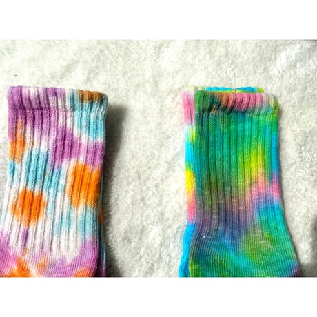 《Healthknit》タイダイ 2Pソックス