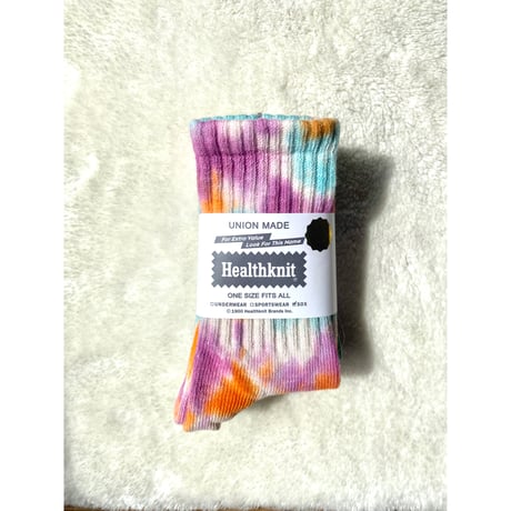 《Healthknit》タイダイ 2Pソックス