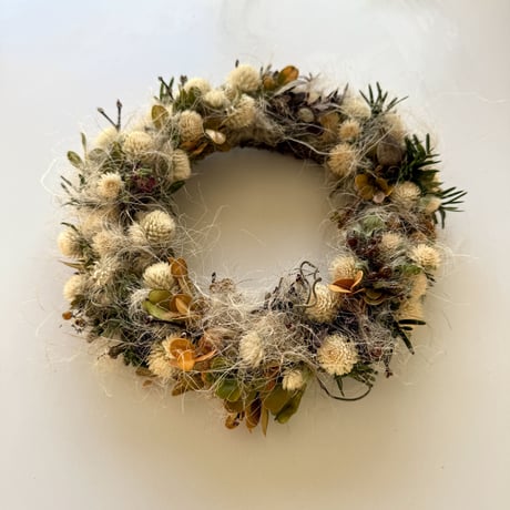 2025 Hana Tutumi かわきばな®リース-01『寒さと温かさと』