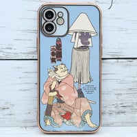 iPhone12用着せ替えスマホケース・せ組と猫久兵衛