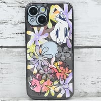 世界にひとつ！iPhone14用レジンデコ付き着せ替えスマホケース・ブラックティアレ