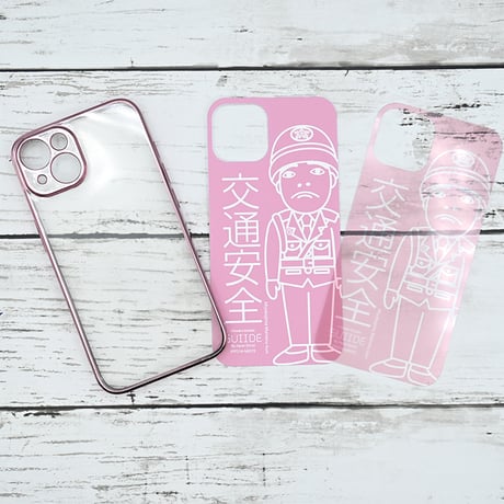 iPhone14用・SD宮古島まもるくん・ピンクきさかえスマホケース