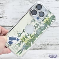世界にひとつ！iPhone16Pro用レジンデコ付き着せ替えスマホケース・浮世絵ネコno.4ティーリーフレイ