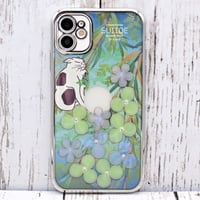 世界にひとつ！iPhone11用レジンデコ付き着せ替えスマホケース・Maile Leiと浮世絵ネコNo.28