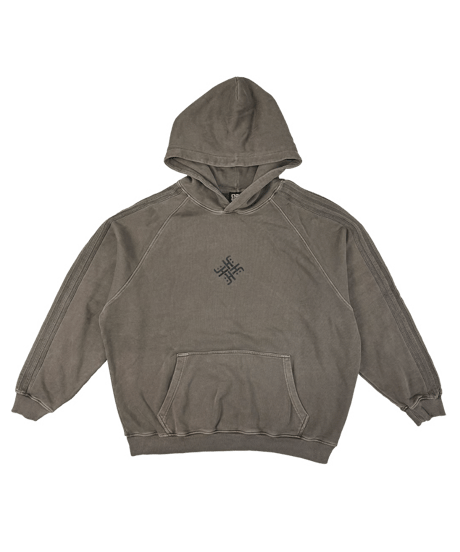 Striped Hoodie [Swastika] Stone Sand