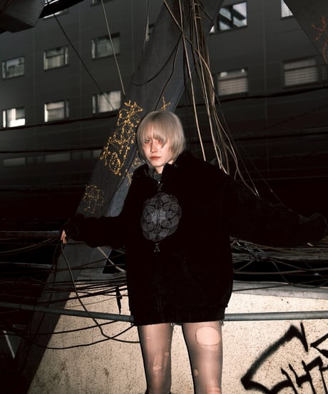 Damaged Wash Zip-up Hoodie