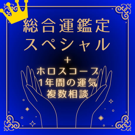 総合運鑑定スペシャル＋1年間の運気＋自由相談