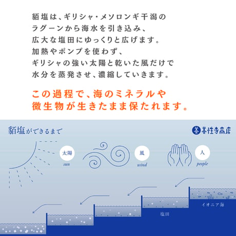 天日結晶塩 貊塩さら塩 （5kg）（商品の重さ5kg）