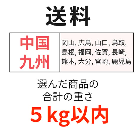 送料（中国・九州）（5kg以内）