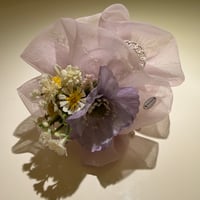 【パープル】ブーケヘアクリップ