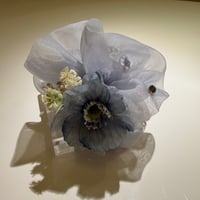 【Small/スカイブルー】ブーケヘアクリップ