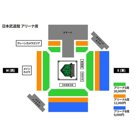 2025年1月1日・日本武道館大会　アリーナA席