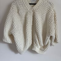 3D DOT HALF SLEEVE KNIT CARDIGAN【CLANE】