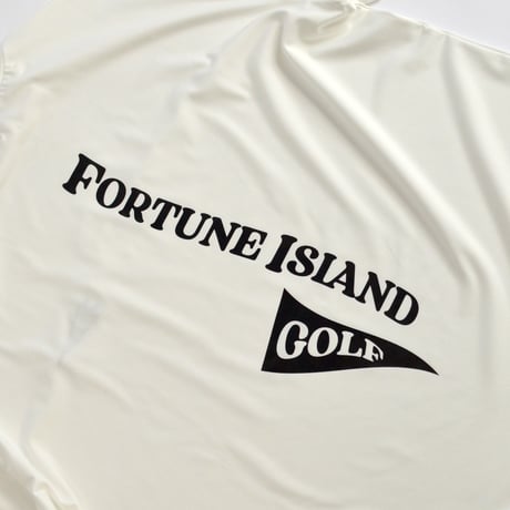FORTUNE ISLAND GOLF "FLAG SHORT SLEEVE MOCK NECK S/S TEE BLACK"