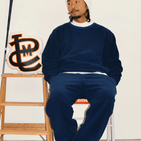 FORTUNE ISLAND GOLF RECYCLED POLYESTER FLEECE SWEAT NAVY