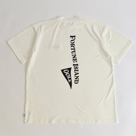 FORTUNE ISLAND GOLF "FLAG SHORT SLEEVE MOCK NECK S/S TEE BLACK"