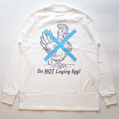 Chicken Laying Egg Mockneck L/S