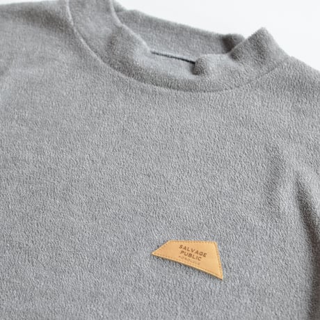 SVKS6018［サルベージパブリックコレパ］3.6パイルモックネック S/S（DH Leather patch）