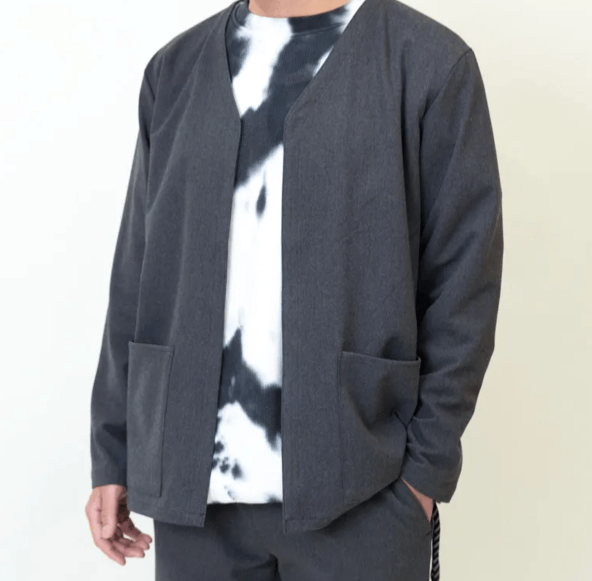 TURN ME ON /リネンレーヨン ストレッチVネックボレロ (BLACK) TURN ME ON 
