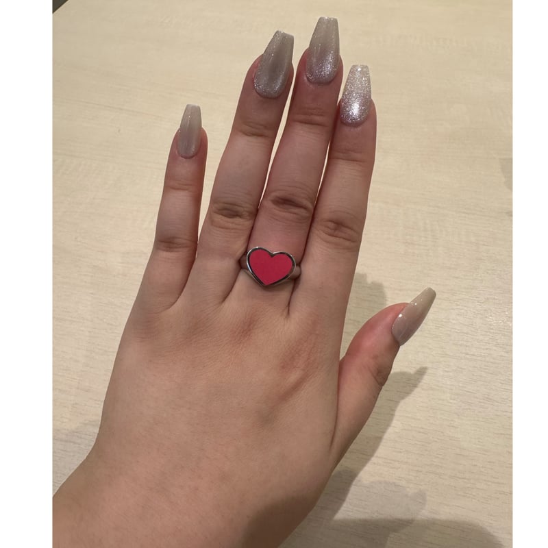 Love Signet Ring (Pink) | FUMIO MAKINO