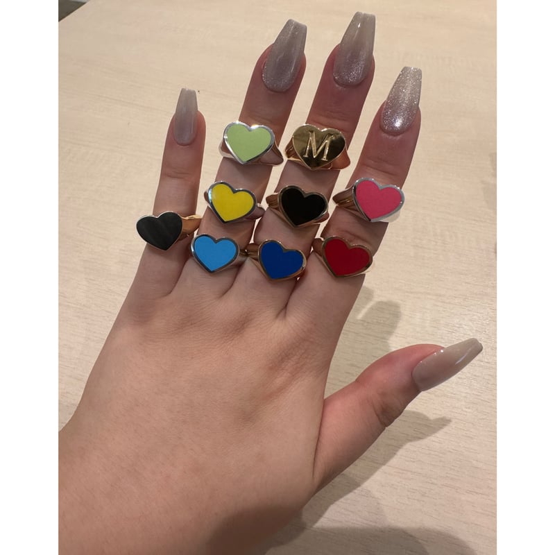 Love Signet Ring (Pink) | FUMIO MAKINO