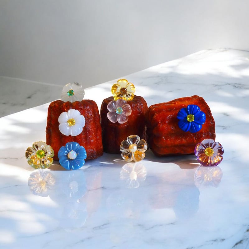 Sakura pierced earrings（K18YG） | FUMIO MAKINO