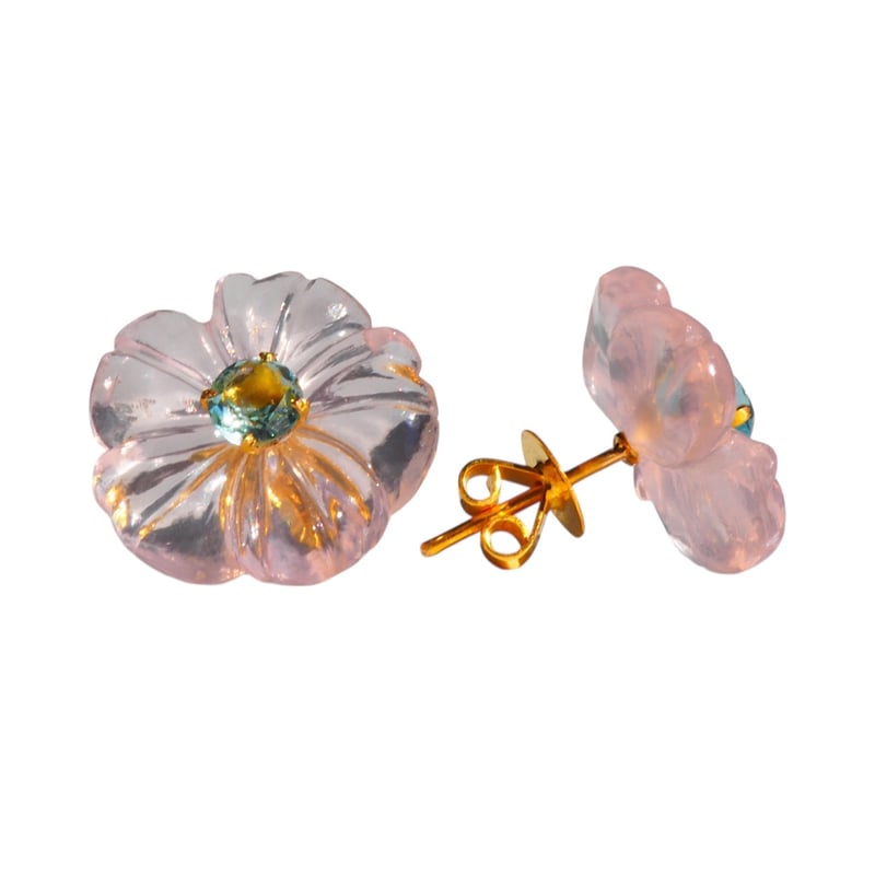 Sakura pierced earrings（K18YG） | FUMIO MAKINO