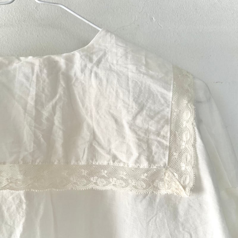 Leavers sailor collar blouse white / TOWAVASE |