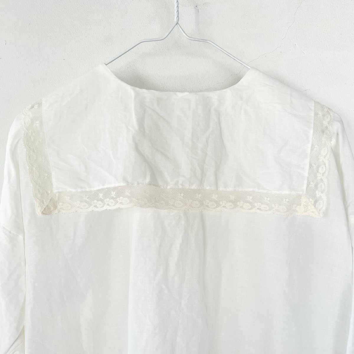 Leavers sailor collar blouse white / TOWAVASE |