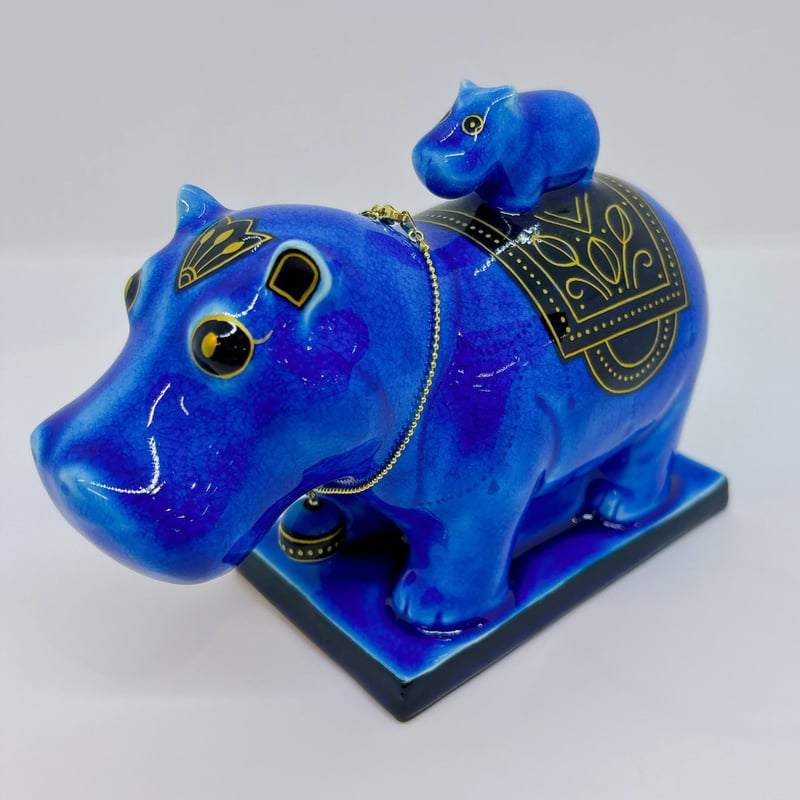 九栄神】青釉オーナメント 「タウレト」ー幸兵衛窯 | おしゃれ処布屋