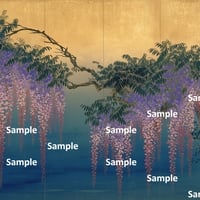 日本画風の藤の花