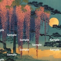 日本画風の藤の花
