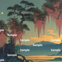日本画風の藤の花