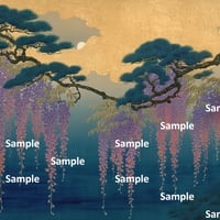 日本画風の藤の花