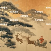 日本画風のサンタクロース