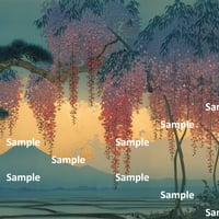 日本画風の藤の花
