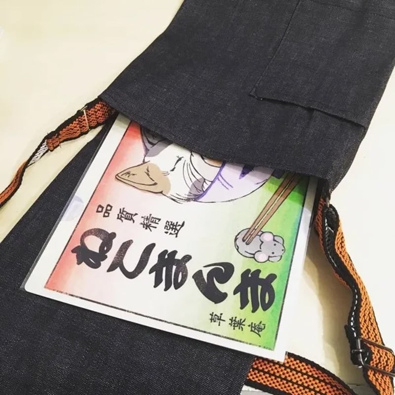 梶原美穂×王冠印雑貨店コラボ 倉敷デニム・ネコマタ印布袋（ショルダー