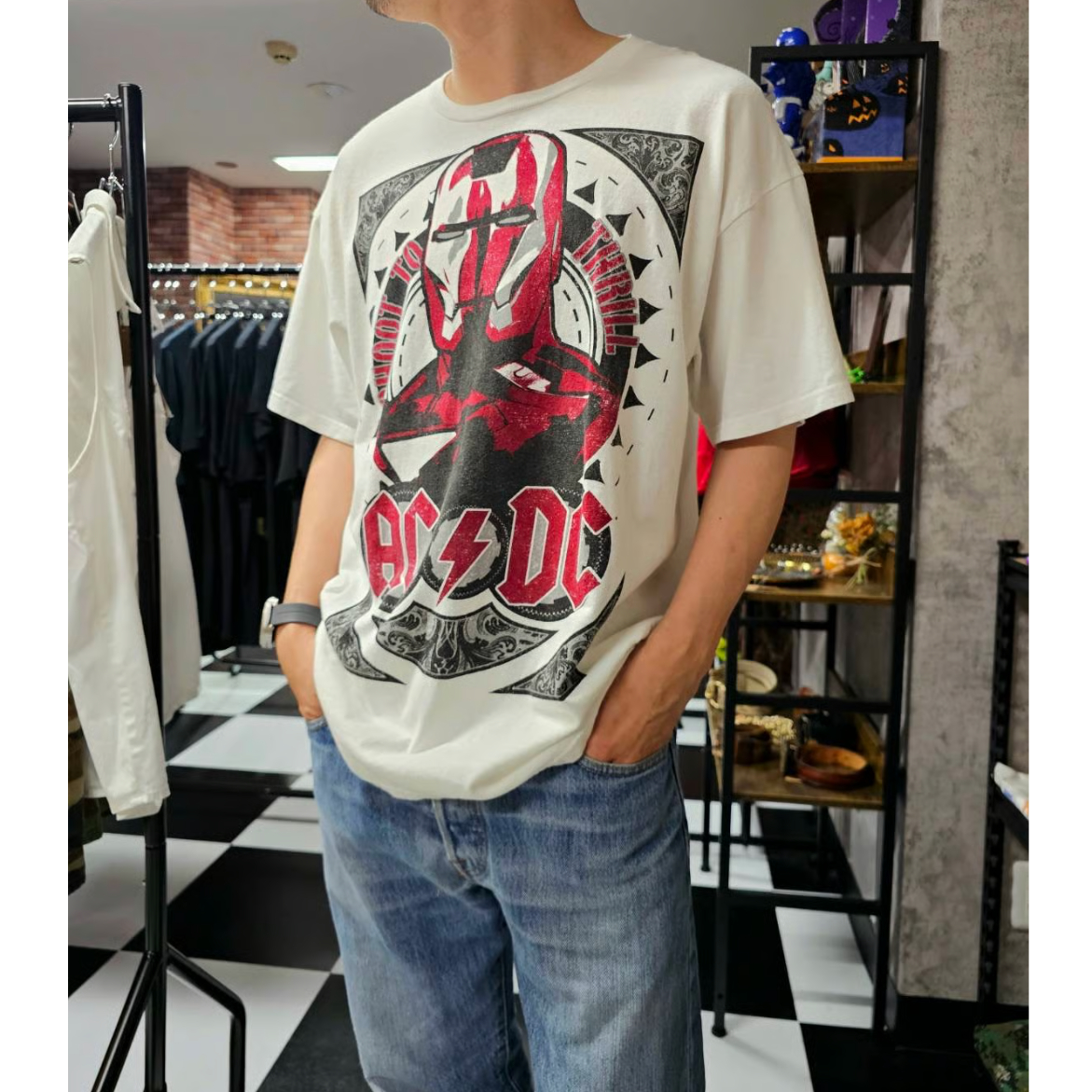 ACDC アイアンマン Tシャツ IRON MAN 2 × AC/DC Collab T-Shirt | アイアンマン2 マ