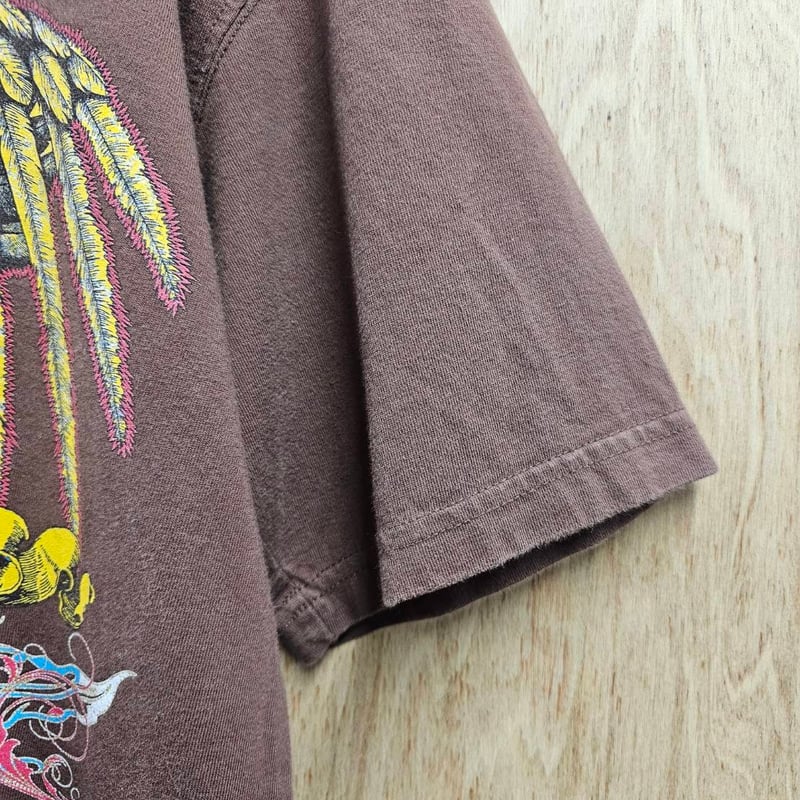 グランジ　Tシャツ　羽　ラメストーン　ワイドネック　英文字　ダークコア Vネック 英字 ロンT グランジ パンク ダークコア ブラック Y2K