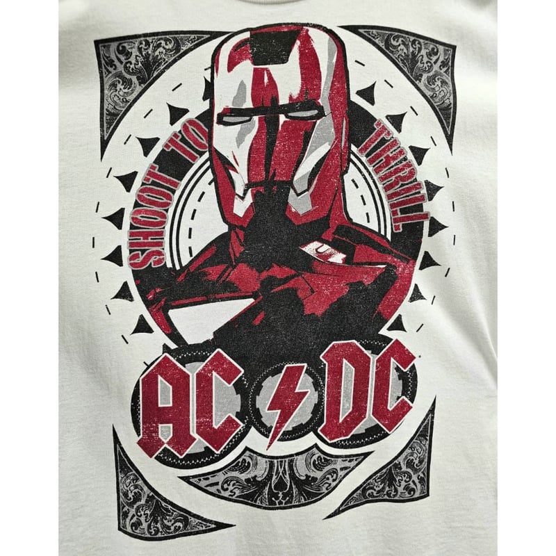 【ヴィンテージ】AC/DC アイアンマン Tシャツ XL Vintage AC/DC Iron Man 2 Tshirt Promo Movie Ost Men XL Black