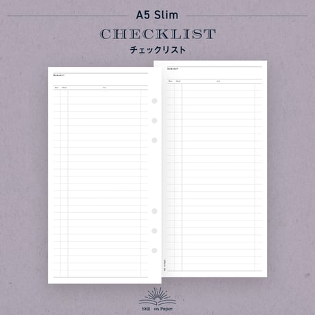 A5 Slim｜チェックリスト