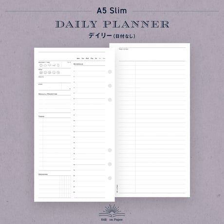 A5 Slim｜デイリー（日付なし）