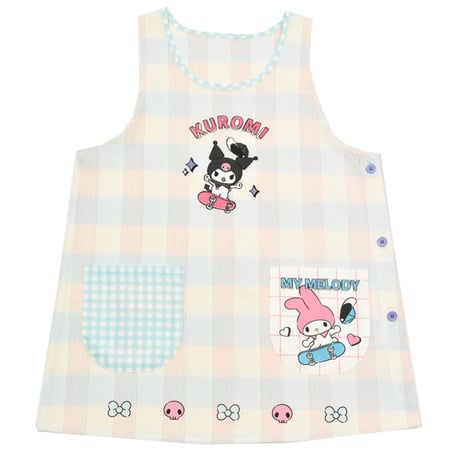 【再入荷！】マイメロディ＆クロミ キャラクターエプロン U-0004 / ピンク【M-L|LL-3L】