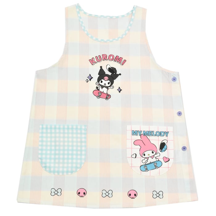 マイメロディ＆クロミ キャラクターエプロン U-0004 / ピンク