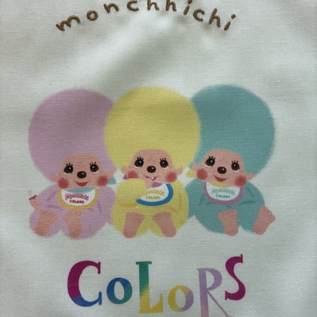 モンチッチカラーズ チェック キャラクターエプロン MA4181【M-L】