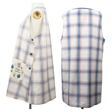 【再入荷しました！】長靴をはいたねこ　キャラクターエプロン YC-7077 サックス【M-L】