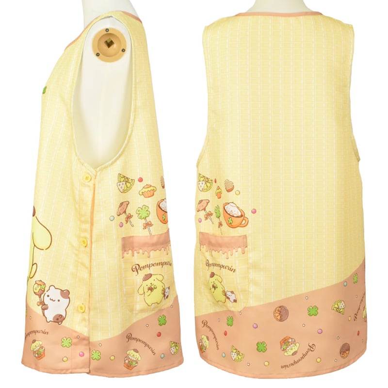 ポムポムプリン キャラクターエプロン Y-4157【M-L】 | 保育士エプロン