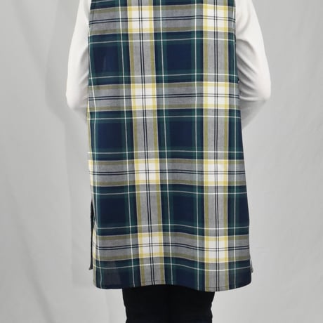 【再入荷！】はやおきおばけ　チェック切替エプロン QA3868【M-L】