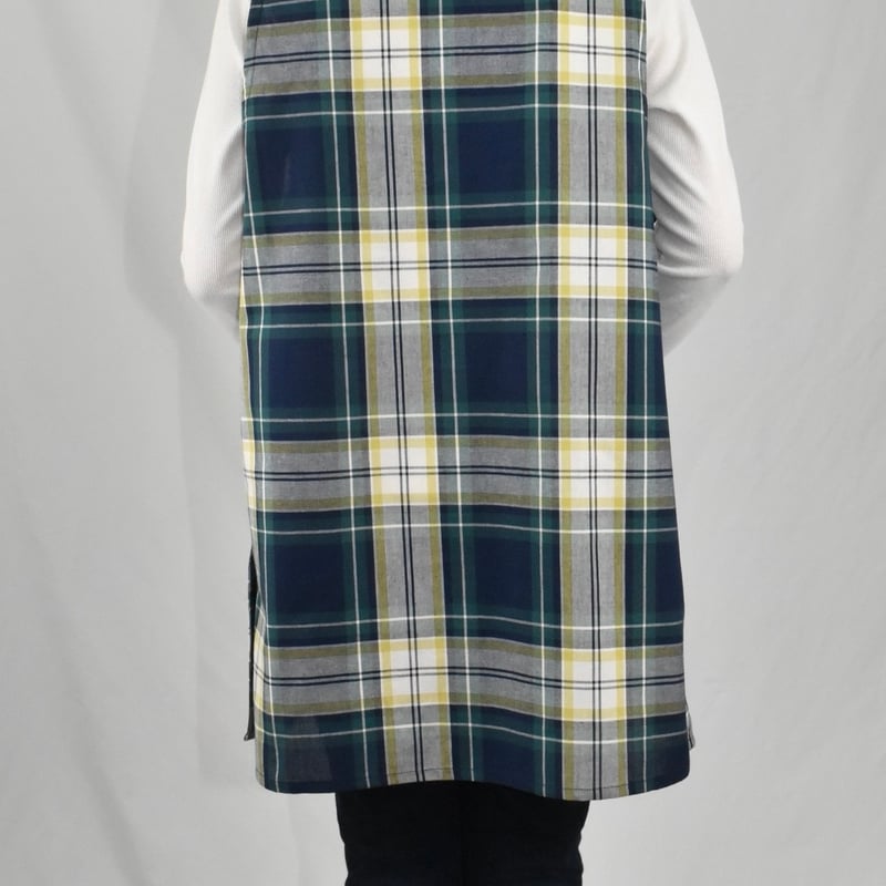 再入荷！】はやおきおばけ チェック切替エプロン QA3868【M-L】 | 保育